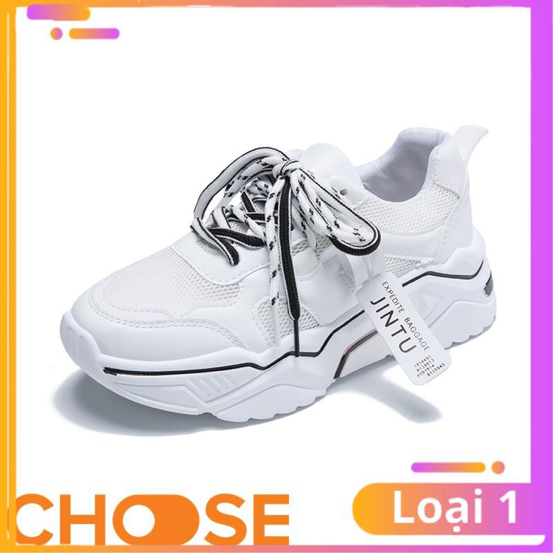[Bản Mới Nhất] Giày Nữ Độn Đế Sneaker Thể Thao Nữ Choose Viền Màu Nổi Bật Đặc Sắc Xanh Vàng Hồng Trắng G2911 | BigBuy360 - bigbuy360.vn