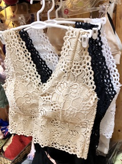 Áo bralette ren hoa dáng dài-dáng lửng