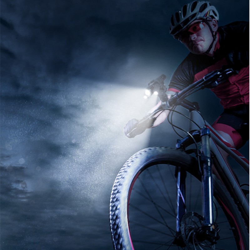 Đèn pin ba bóng LED làm từ hợp kim nhôm đa năng sạc USB sử dụng tiện lợi