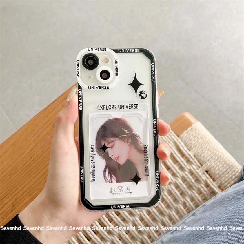 Ốp Điện Thoại Mềm Trong Suốt Có Ngăn Đựng Thẻ Cho iPhone 14 13 12 11 Pro Max X XR Xs Max 8 7 6 6s Plus SE 2020