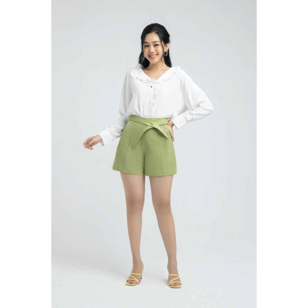 Quần Sooc vải đai kiểu nữ thiết kế IVY moda MS 20B8355