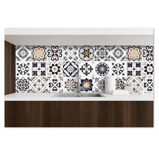 Decal gạch bông trang trí bếp khổ lớn bền đẹp KT 120 x 60 cm GB-018