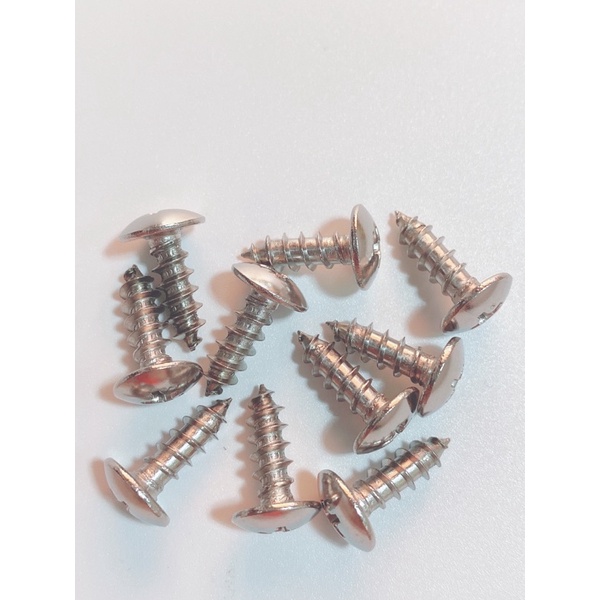 Ốc bulong 5li15 5li20 xoắn ren thưa inox không gỉ, đầu dù nhỏ sử dụng vít 3ke