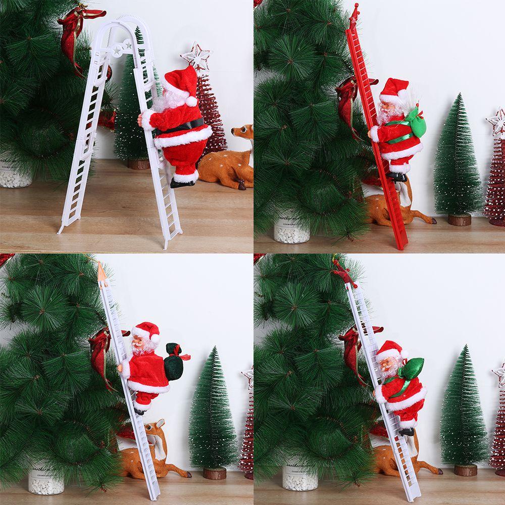 Đồ trang trí Ông Già Noel Đang Leo Thang Trang Trí Cây Thông Noel
