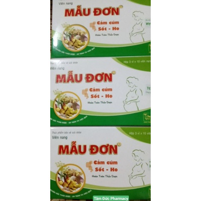 Mẫu đơn hộp 30 viên