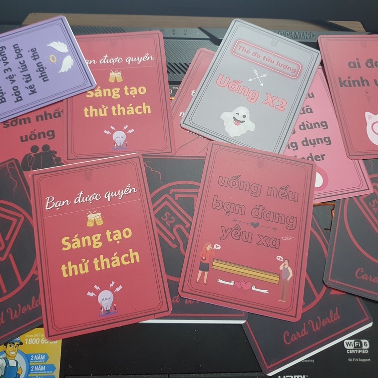 Bộ bài nhậu Sát Phạt, drink game hấp dẫn cùng bạn bè, phiên bản knock-out, Card World P1