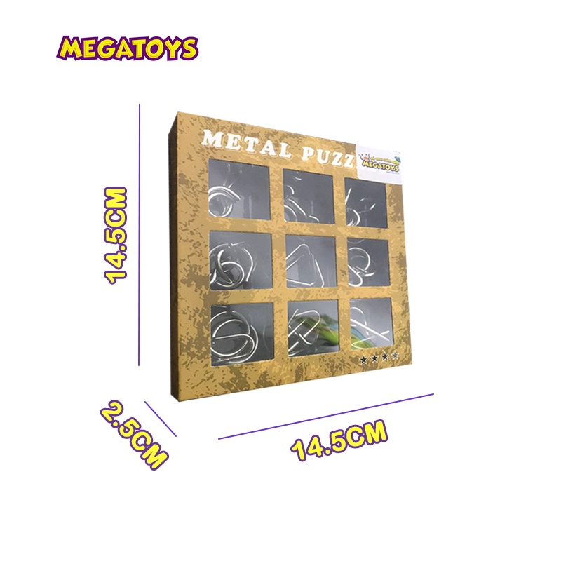 Đồ Chơi Trí Tuệ - Giải Mã 9 Hình Cast Puzzle - 3009 - Combo 3 Cấp Độ Hack Não Mạnh