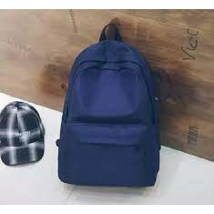Balo Trơn Đen - Xanh Đen Thời Trang Đơn Giản Năng Động 38x30