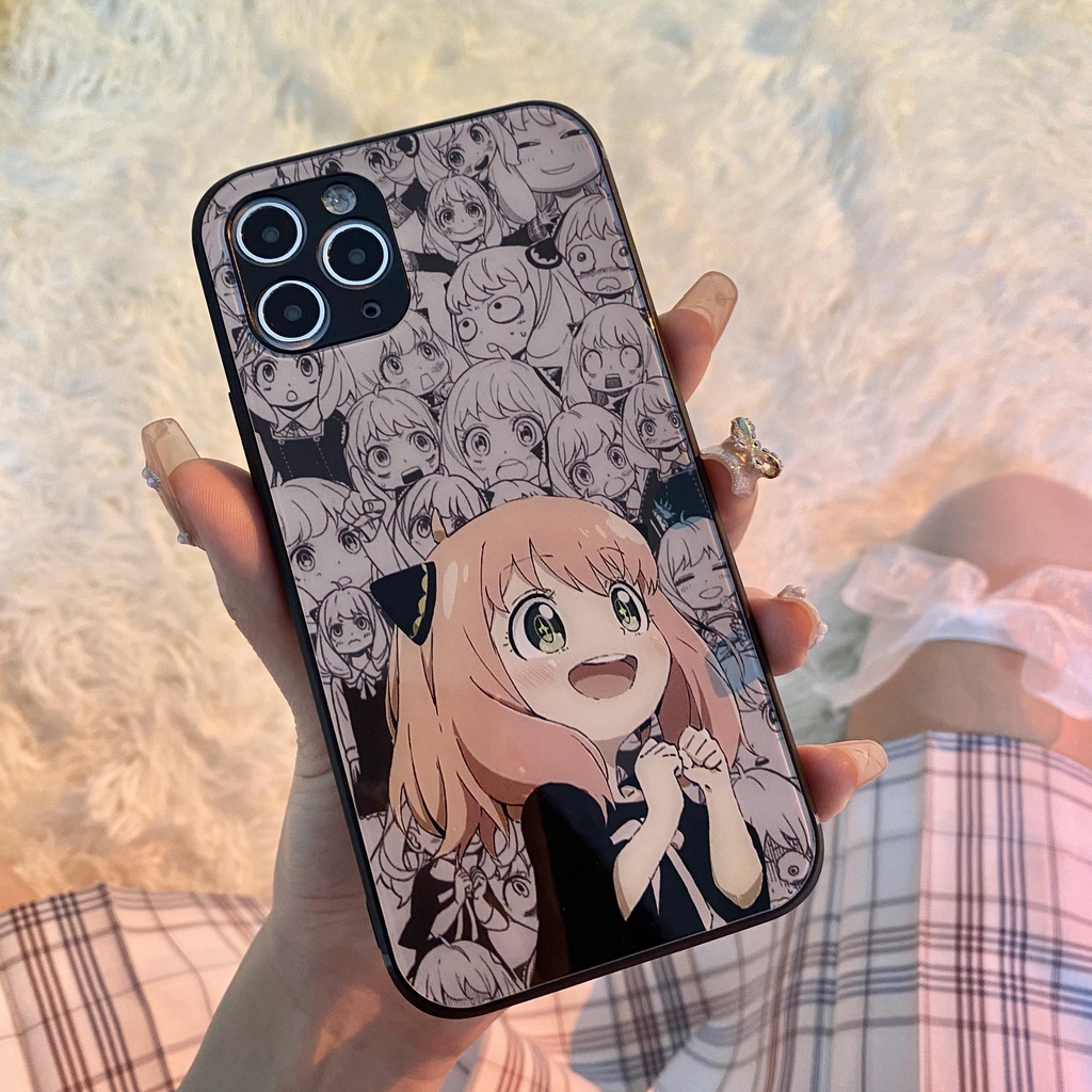 Ốp Điện Thoại Kính Cường Lực Hình anime Cho iphone 15promax 15 max 11pro 13pro 12 78plus xs max 6splus xr xs x se2020