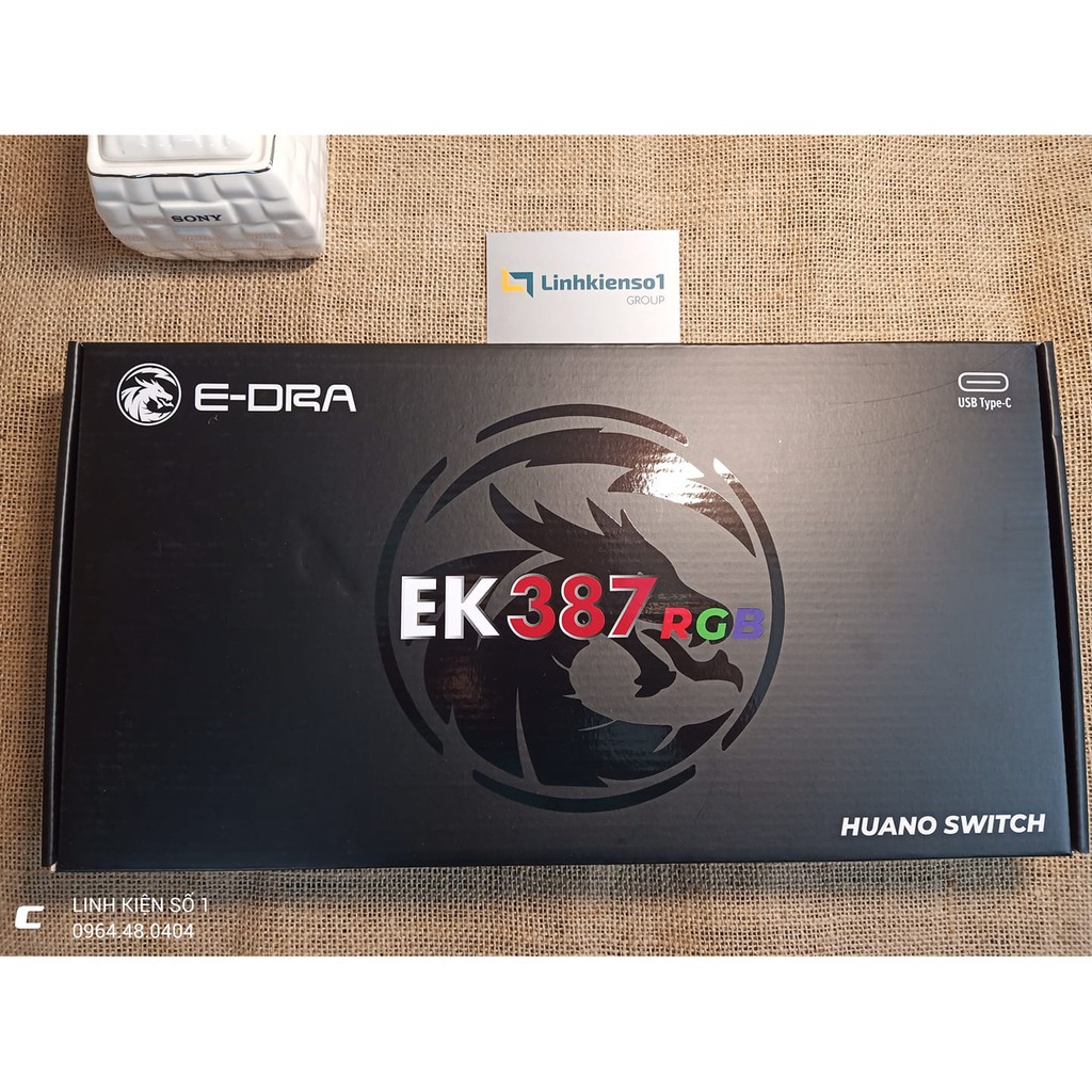 [Mã 254ELSALE giảm 7% đơn 300K] Bàn phím cơ E-Dra EK387 RGB / Rainbow TKL Huano Type C (Blue / Brown/ Red Switch)