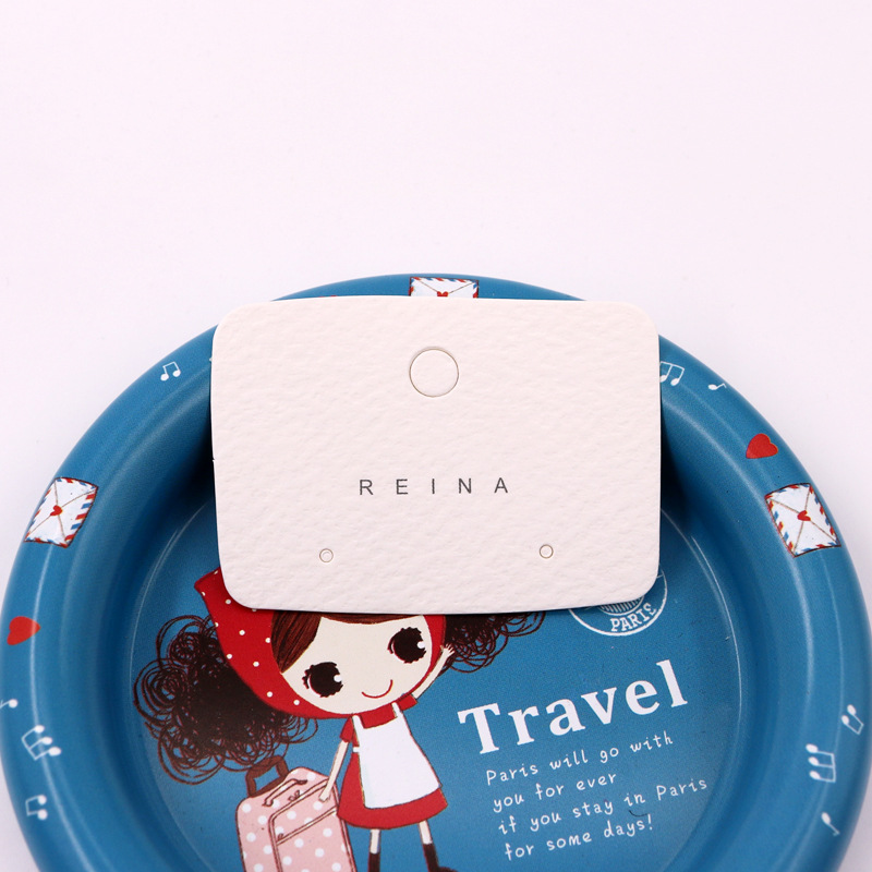 100 Pcs Solid White Letter Earrings Necklaces Jewelry Packaging Card Clothes Tag