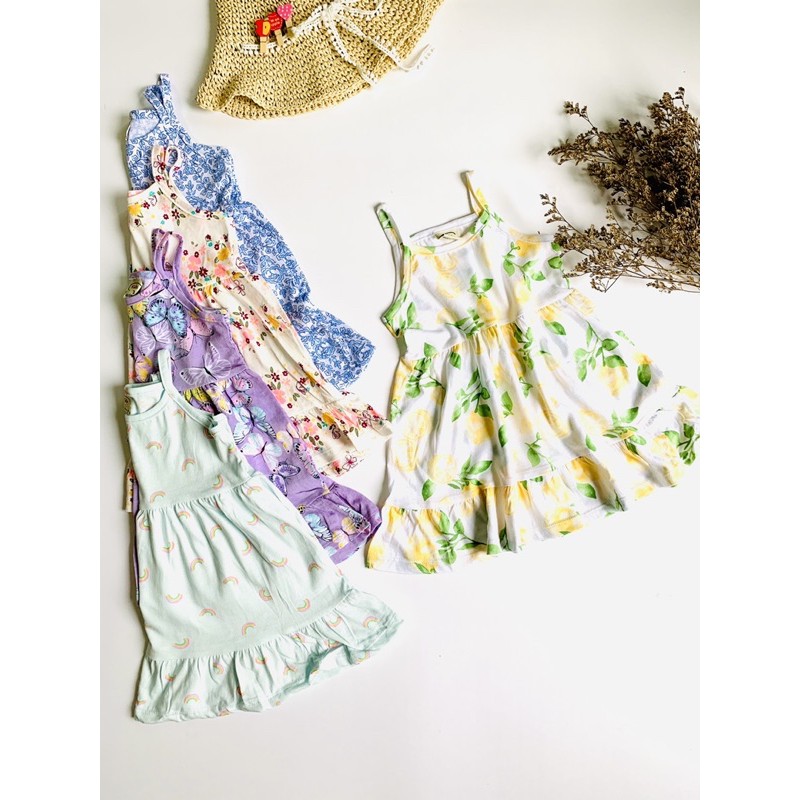 VÁY 2 DÂY COTTON BÉ GÁI- HÀNG XUẤT DƯ LOẠI 1