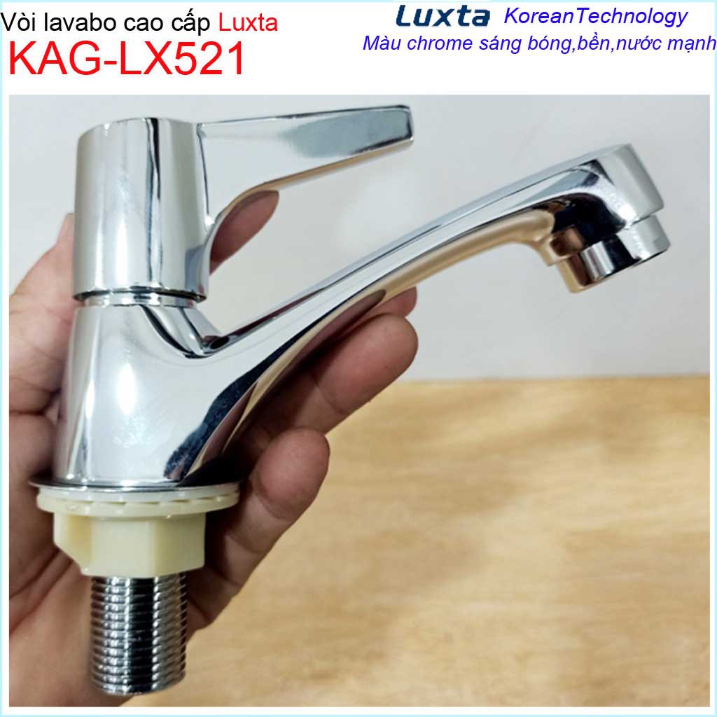 Vòi lavabo lạnh Luxta tay gạt, vòi chậu rửa cao cấp Luxta KAG-LX521