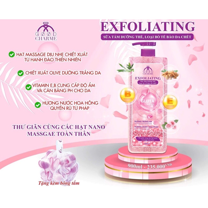 Sữa Tắm Dưỡng Hương Nước Hoa Thể Loại Bỏ Tế Bào Chết Exfoliating