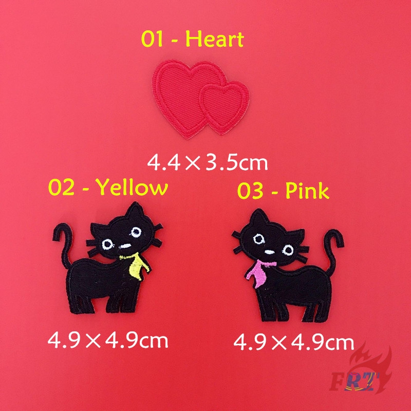 ☸ Animals - Black Cat Lover Patch ☸ 1Pc Cute Cartoon Diy Sew on Iron on Patch （Lover - Series 04）