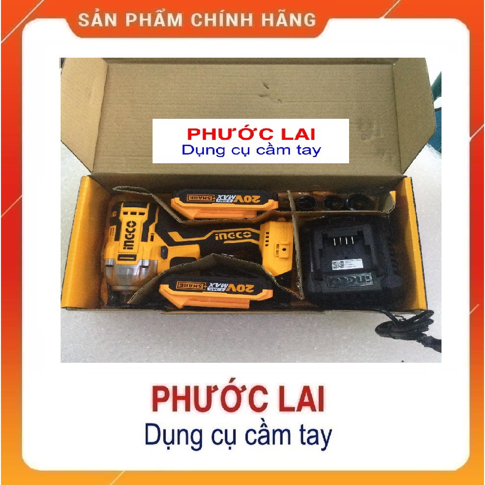 Máy siết Bu lông INGCO CIWLI2001 dùng pin 20V - siết bu lông xe máy