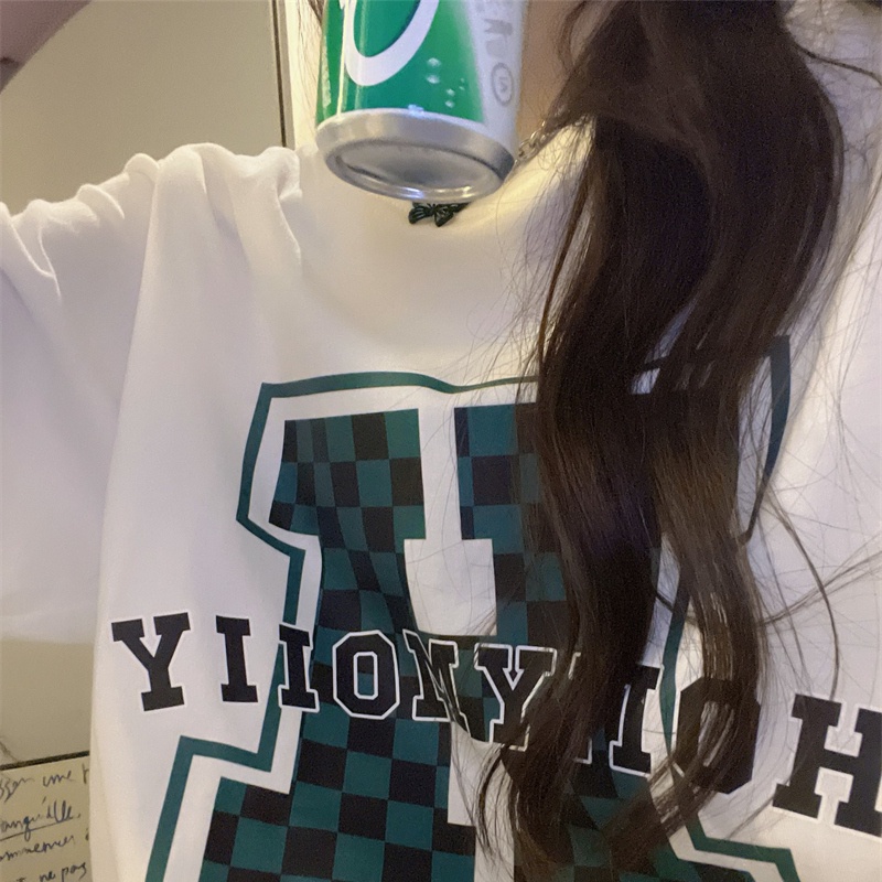 SUXI Áo Thun Tay Ngắn Dáng Rộng In Chữ Thiết Kế Đơn Giản Thời Trang Mùa Hè Cho Nữ