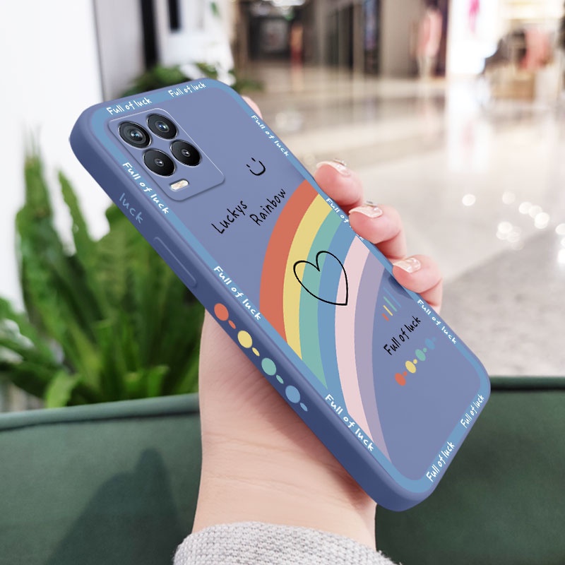 Ốp Điện Thoại Silicone Dẻo In Họa Tiết Cầu Vồng Cho Realme 8 8i Pro 4G 5G