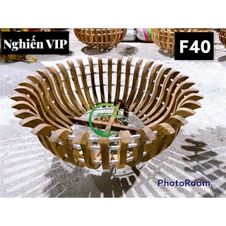 Chậu gỗ nghiến trồng lan cao cấp f35,40