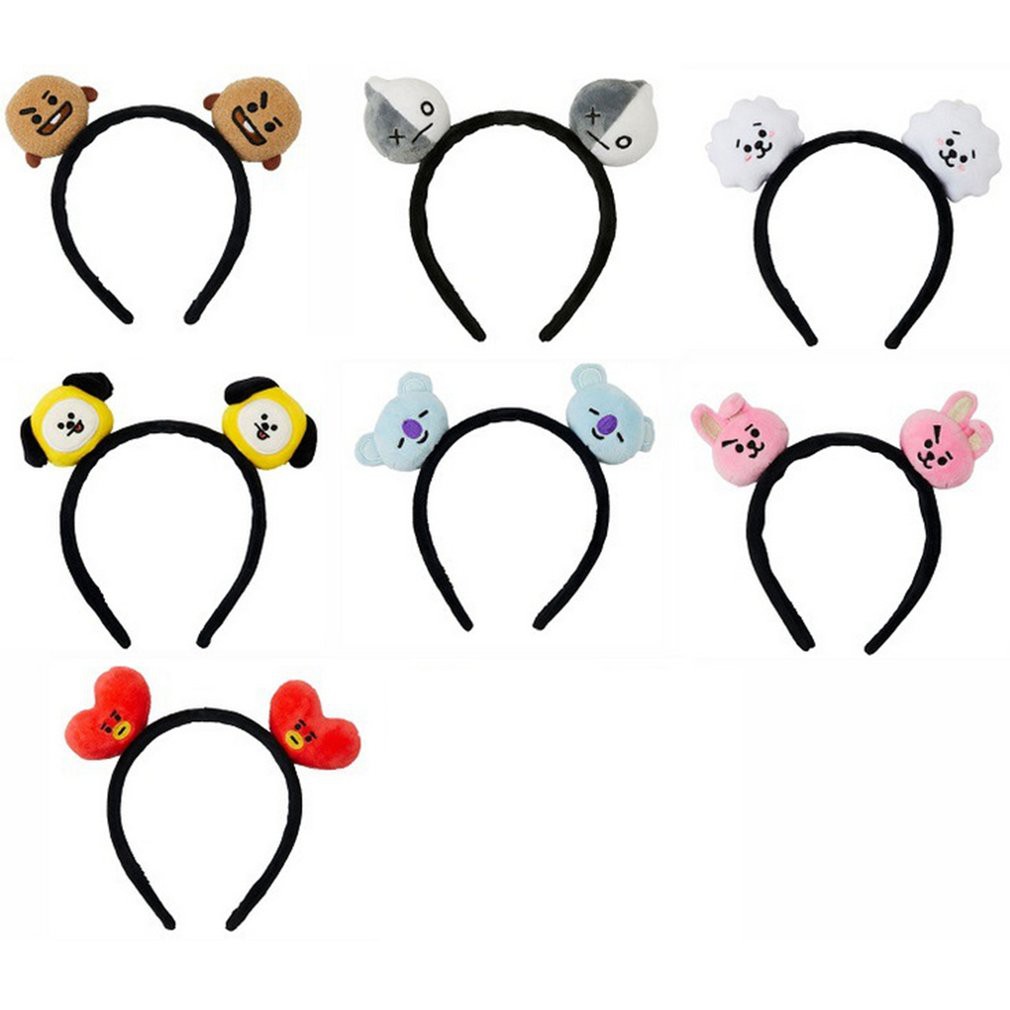 Bờm tóc BTS đủ mẫu Băng Đô Cài Tóc Phối Sừng Hình Linh Vật BT21 Nhồi Bông Cho Người Hâm Mộ