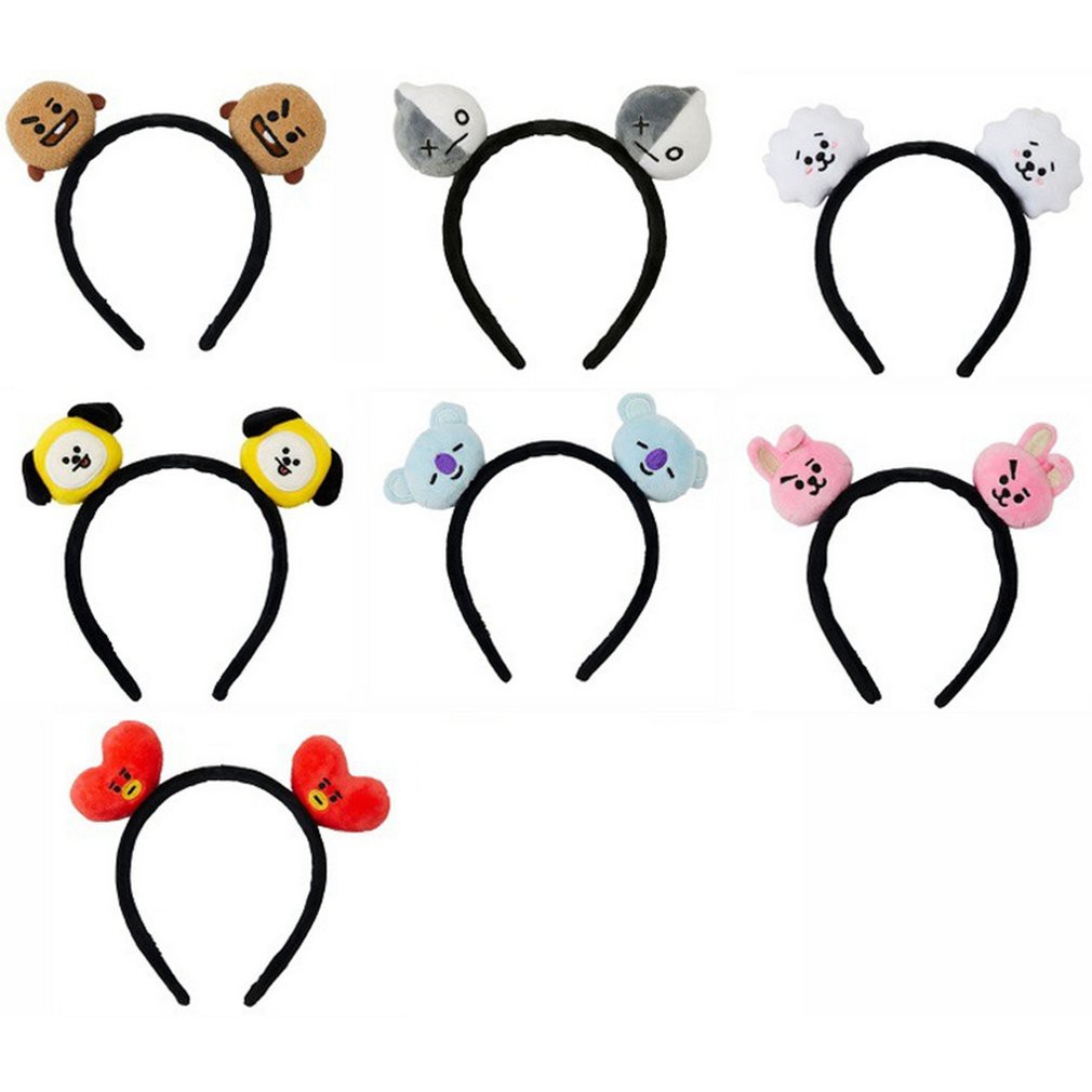 headband - Bờm tóc BTS đủ mẫu Băng Đô Cài Tóc Phối Sừng Hình Linh Vật BT21 Nhồi Bông Cho Người Hâm Mộ