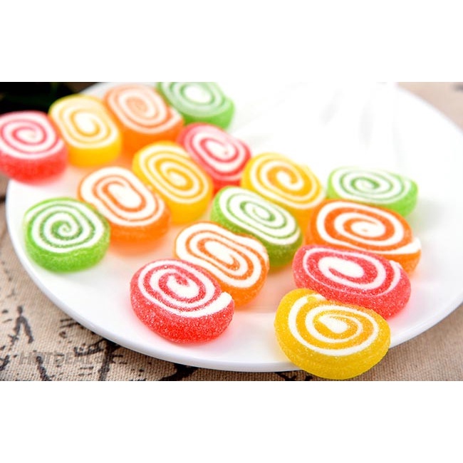 1 Kg Kẹo dẻo trái cây xoắn ốc bọc đường thơm ngon - bánh kẹo đồ ăn vặt - tết