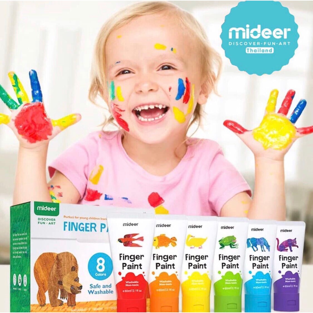 Màu vẽ tay Finger paint an toàn, sáng tạo cho trẻ