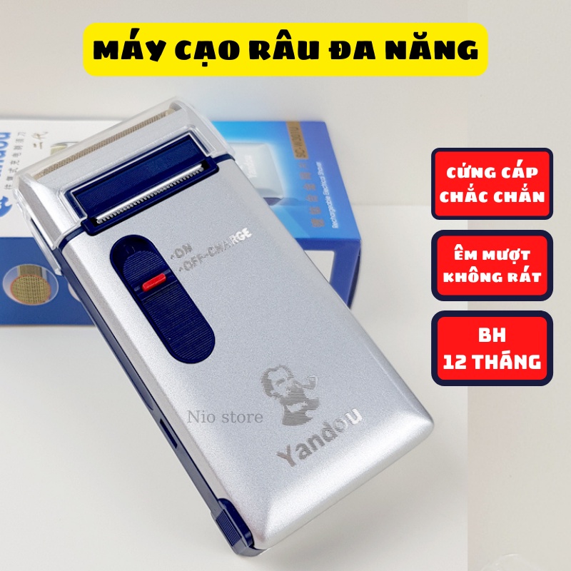 Máy cạo râu điện đa năng sạc USB, cạo râu cạo lông unisex êm ái, máy cạo râu khô mini nhỏ gọn dễ mang theo