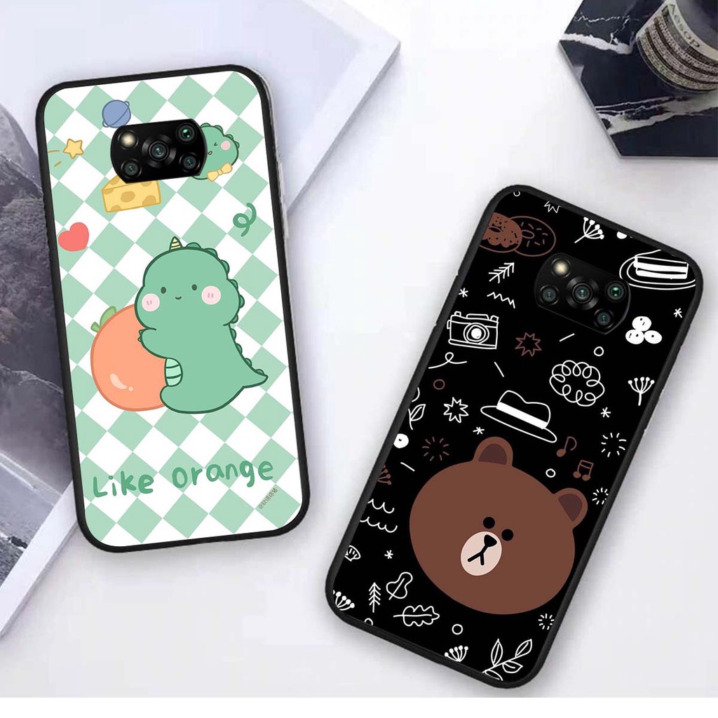 Ốp lưng Xiaomi POCO X3 in hình khủng long , gấu nâu xinh xắn, siêu cute  mà còn vô cùng RẺ -ĐẸP