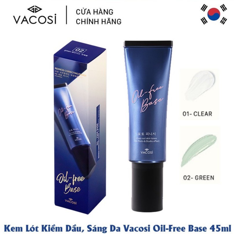 Kem lót trang điểm sáng da và kiềm dầu Vacosi Natural Studio Oil