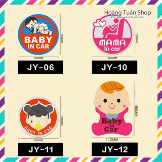 Tem BABI MAMA in car trang trí xe hơi ô tô chịu nước HÍT TỪ TÍNH BẢO VỆ SƠN XE