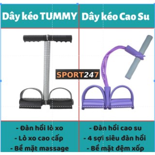 Dây Kéo Đàn Hồi 4 Ống Cao Su Tập Thể Dục, Tập Gym Tại Nhà Tập Toàn Thân Nâng. Dây tập thể dục TUMMY tập cơ bụng