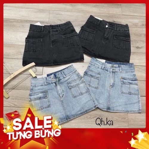 -Hàng nhập khẩu chân váy bò túi hộp dành cho nữ Liên hệ mua hàng 084.209.1989