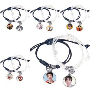 Vòng tay đôi IN HÌNH BTS Jin Jimin Jungkook J-Hope Suga V RM Blackpink Lisa Jisoo Jennie Rose idol kpop