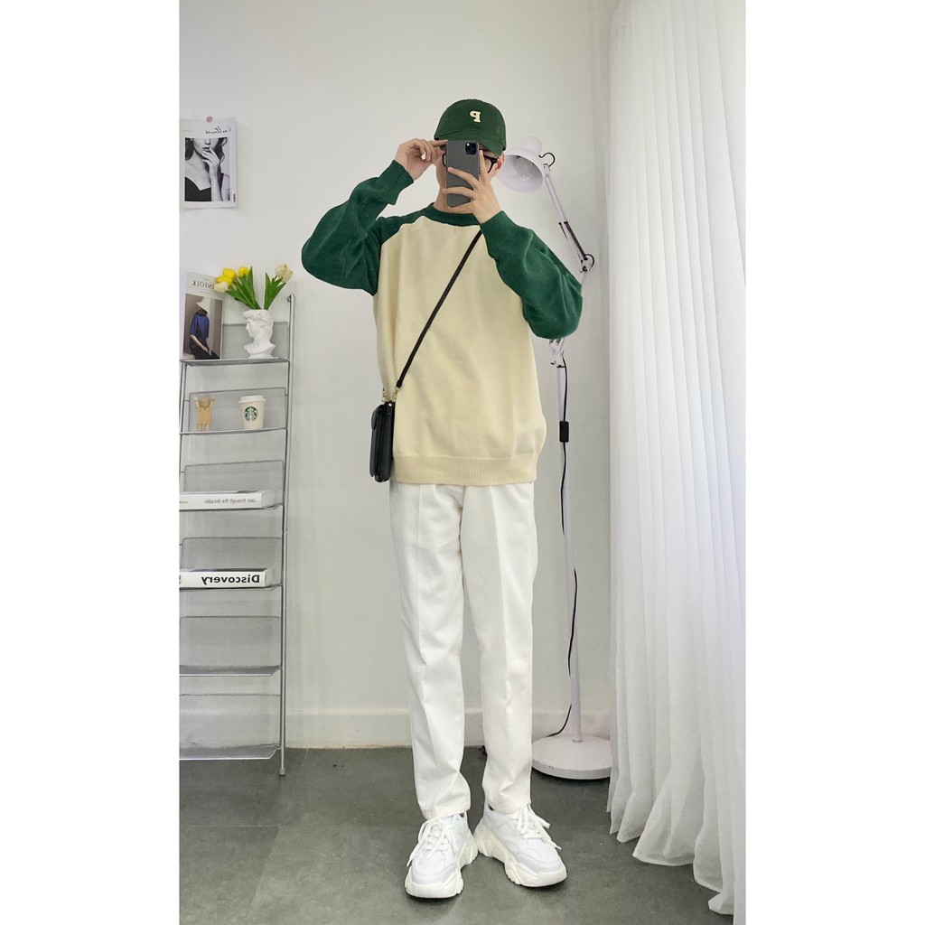 Áo sweater len tay raglan (1173)