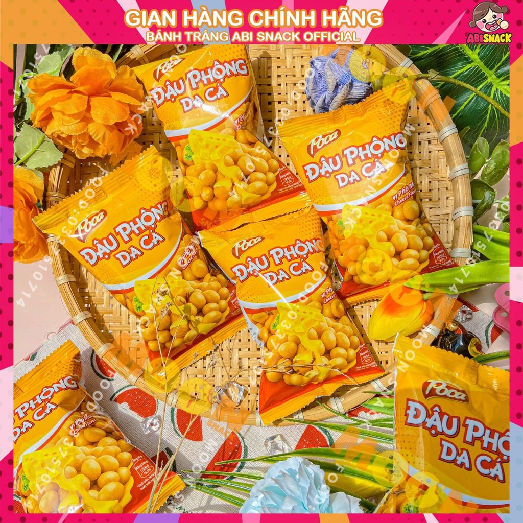 ĐẬU PHỘNG DA CÁ LẮC PHÔ MAI MỰC CỐT DỪA HÃNG POCA GÓI VÀNG 35g/1 gói