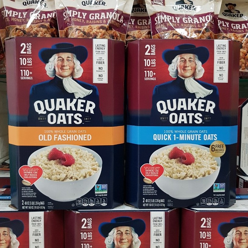 [HSD: 2022] 4,5kg Nguyên thùng Yến mạch Quaker Oats nguyên chất