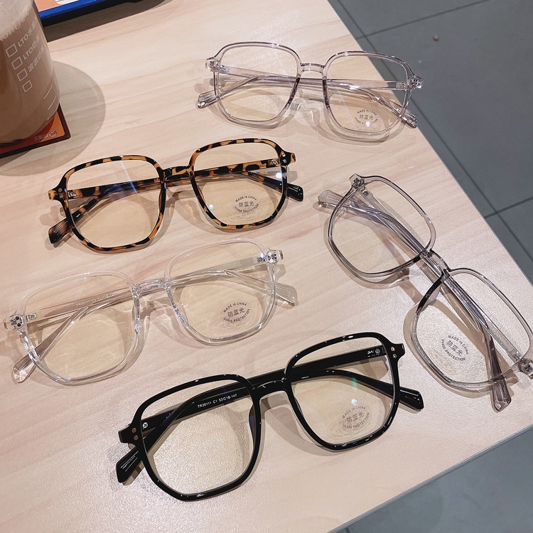 Kính cận gọng vuông VIENDO chống ánh sáng xanh tia uv kiểu Hàn Quốc thời trang cho nam nữ (cắt độ theo yêu cầu)