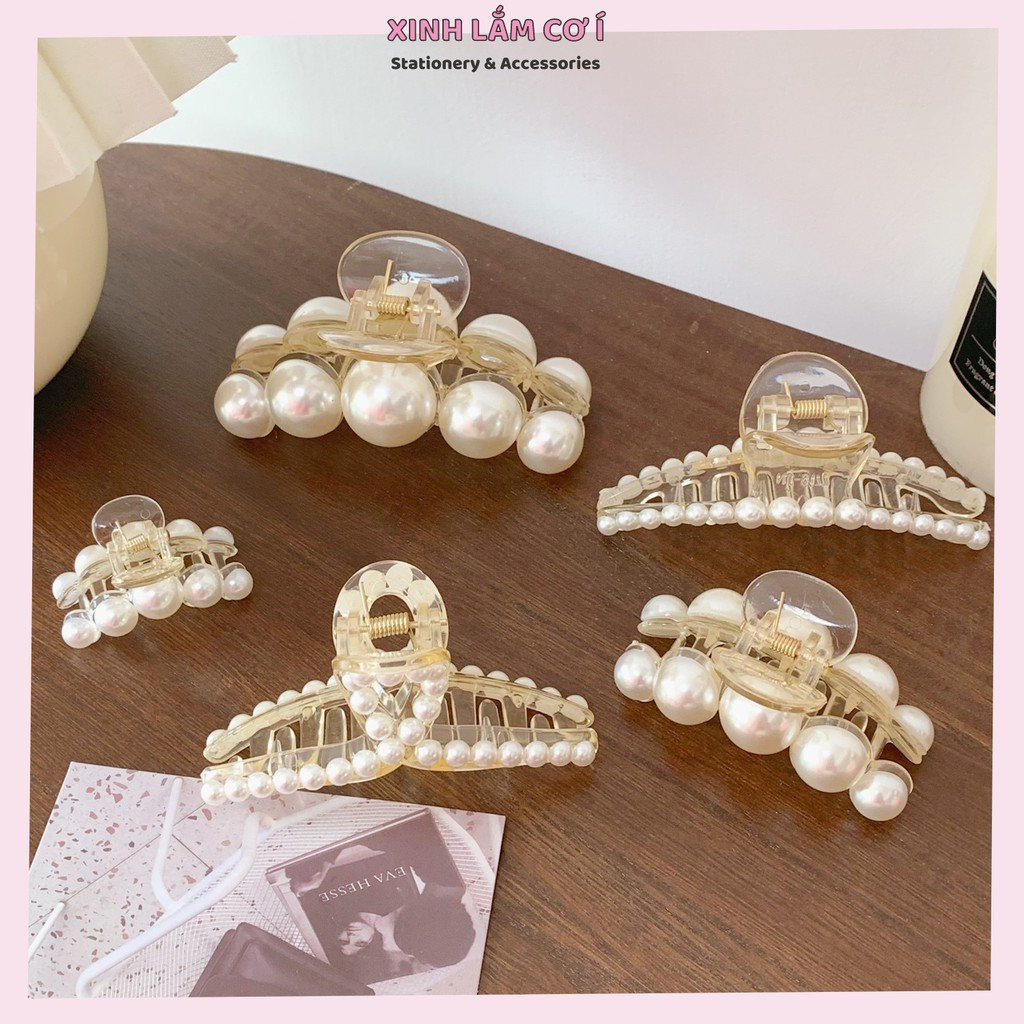 Kẹp Tóc Càng Cua Đính Đá Thời Trang Hàn Thanh Lịch [Xinh Lắm Cơ Í]