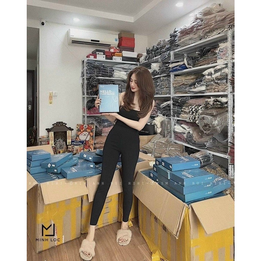 Quần legging hộp xanh Hello