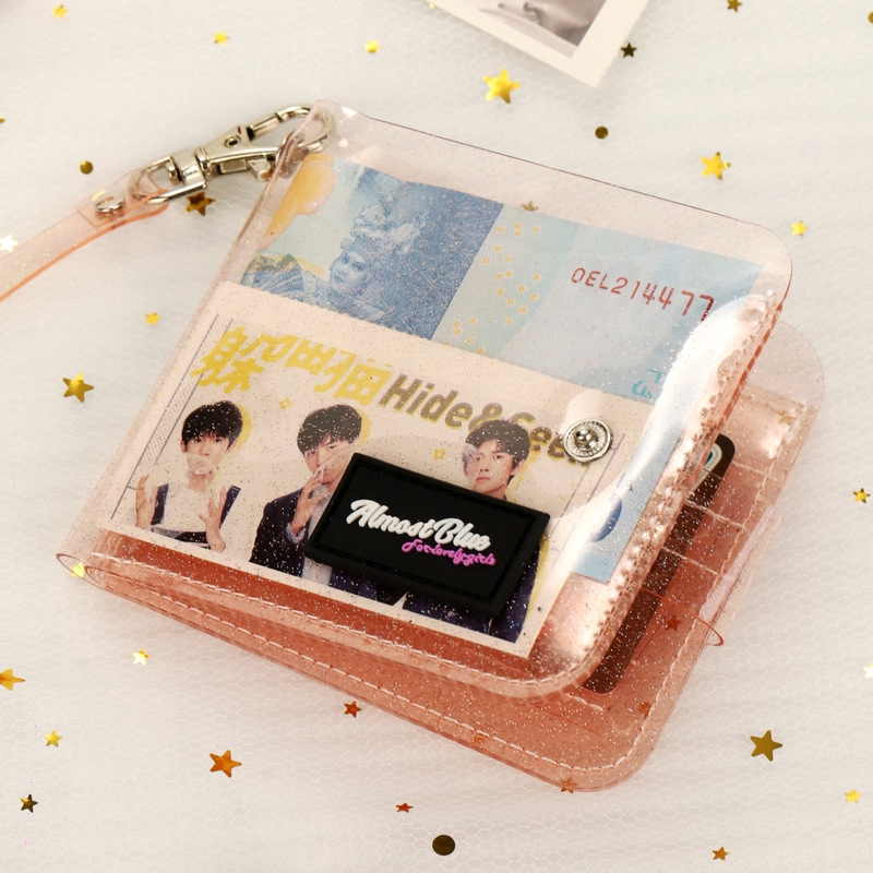 Ví nhựa PVC trong suốt dùng đựng hình nhóm nhạc Blackpink / Exo đa năng