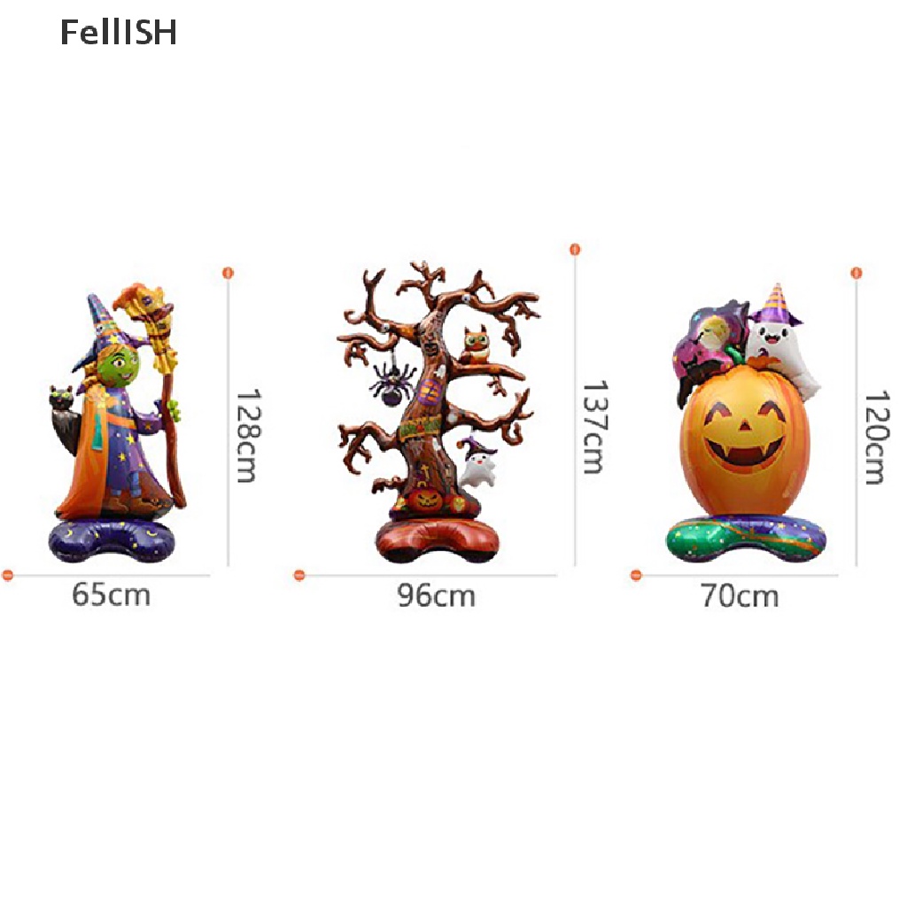 Bong Bóng Lá Nhôm Hình Phù Thủy Bí Ngô Trang Trí Halloween 439br