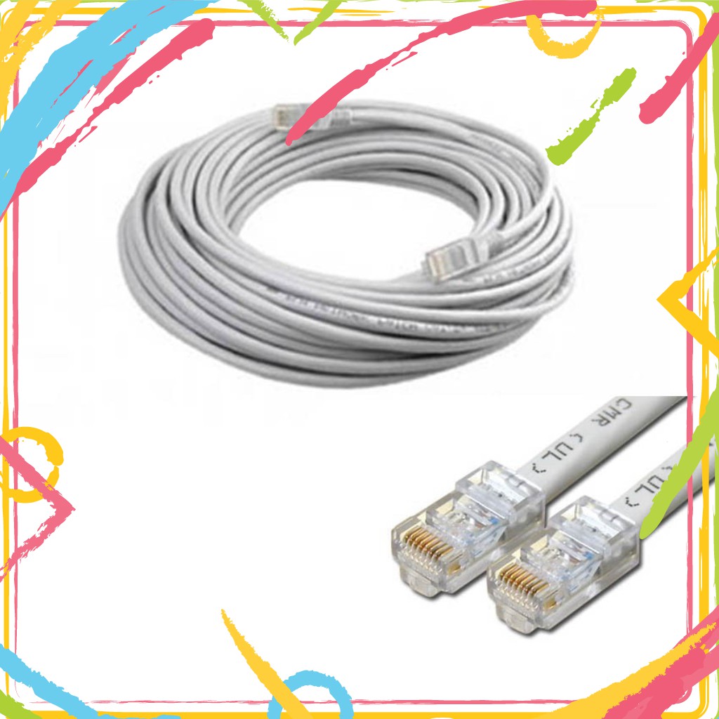 💚 Dây mạng Cat5e bấm sẵn 2 đầu, đã test, dài 5-25 m  - Loại tốt®