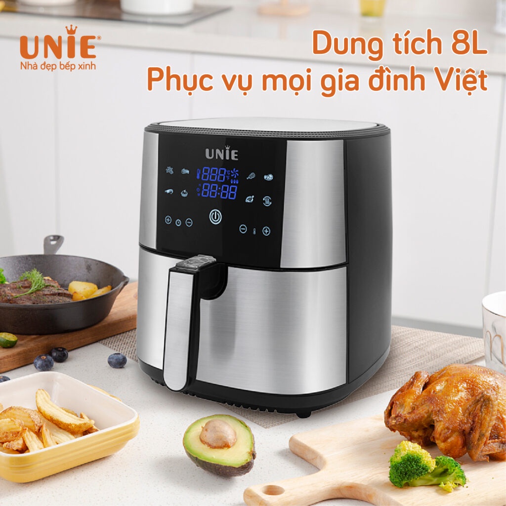 Nồi chiên không dầu UNIE UE800 (8 Lít) công suất 1800W - Hàng chính hãng