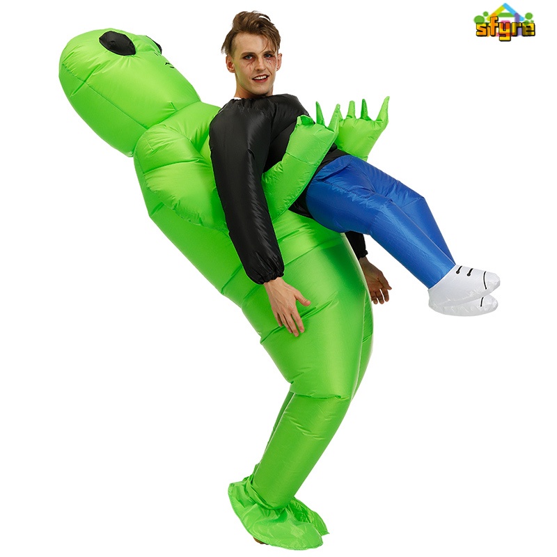 Bộ Trang Phục Bơm Hơi Hóa Trang Người Ngoài Hành Tinh Xanh Lá Vui Nhộn Dành Cho Các Bữa Tiệc