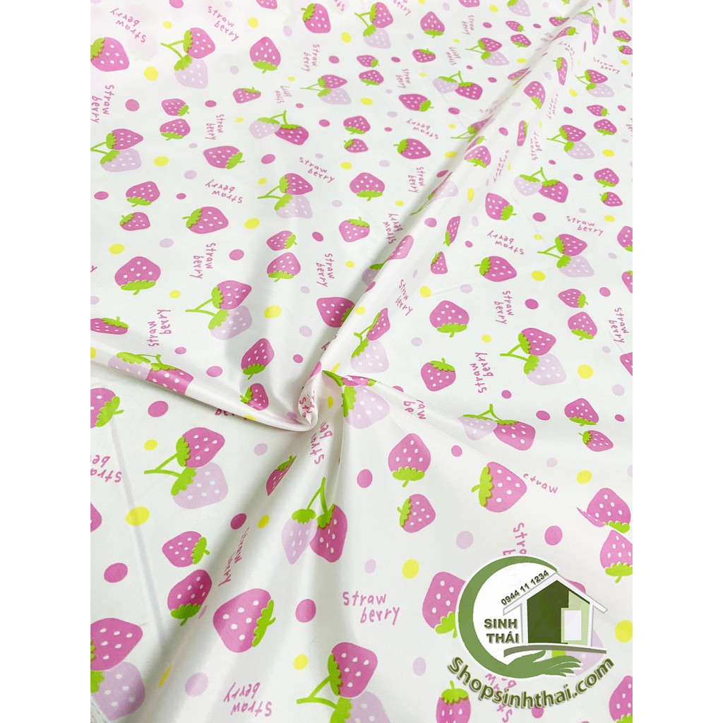 Vải lót hình trái dâu, vải may lót ba lô, túi xách