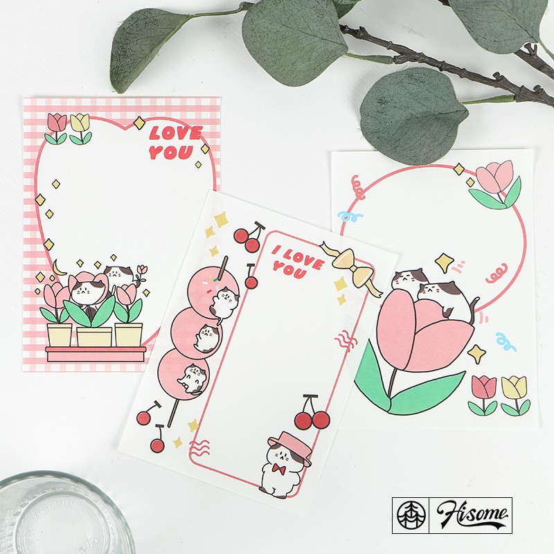 Giấy Note/ Giấy Ghi Chú Hình Mèo Cute (30 Tờ)