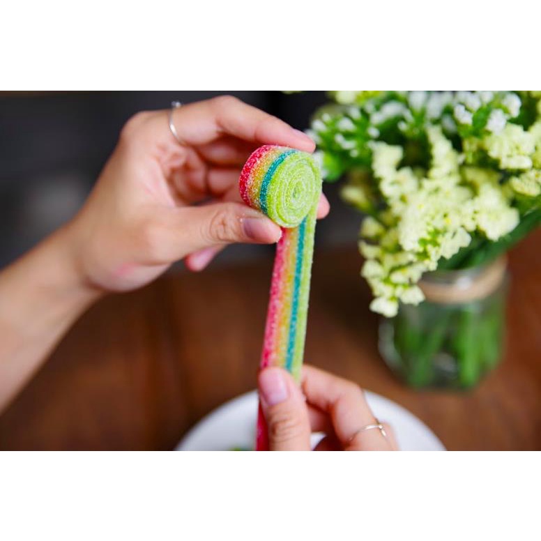 Kẹo dẻo cầu vồng Chupa Chups Sour Belt dài 1m- hộp 12 dây