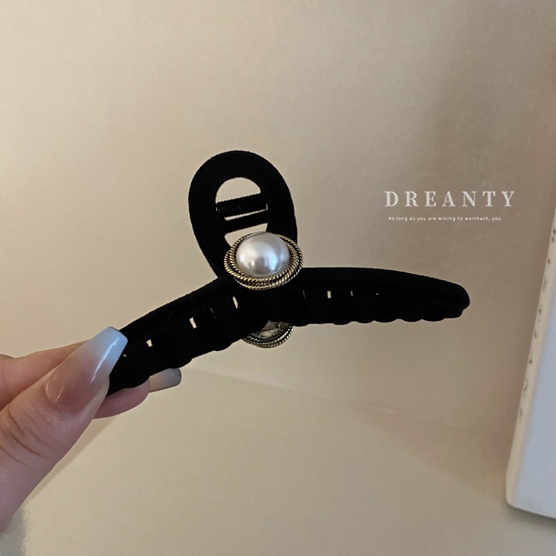 Kẹp Tóc Hình Cá Mập Đính Ngọc Trai Thời Trang Cao Cấp Cho Nữ