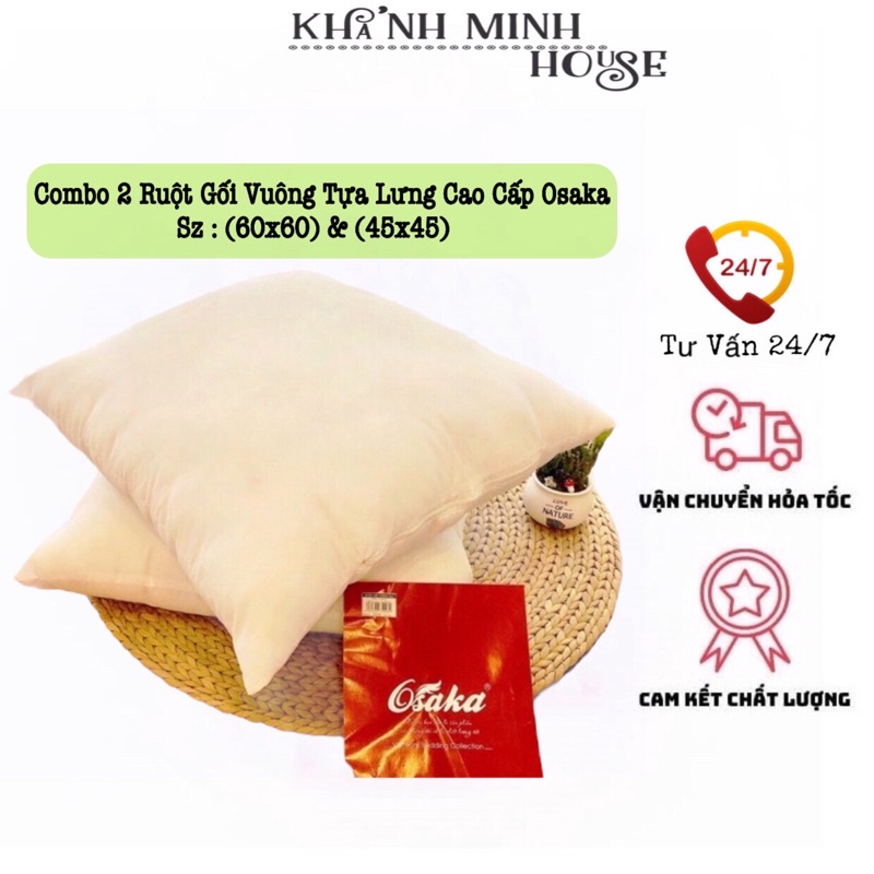 Combo 2 Gối Tựa Lưng Osaka-Gối Vuông